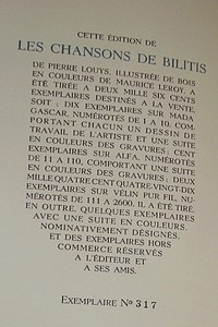 Les chansons de Bilitis