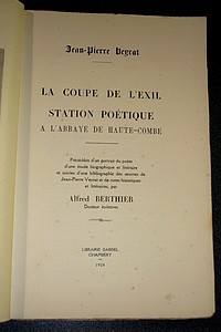 La coupe de l'exil. Station poétique à l'abbaye de Haute-Combe