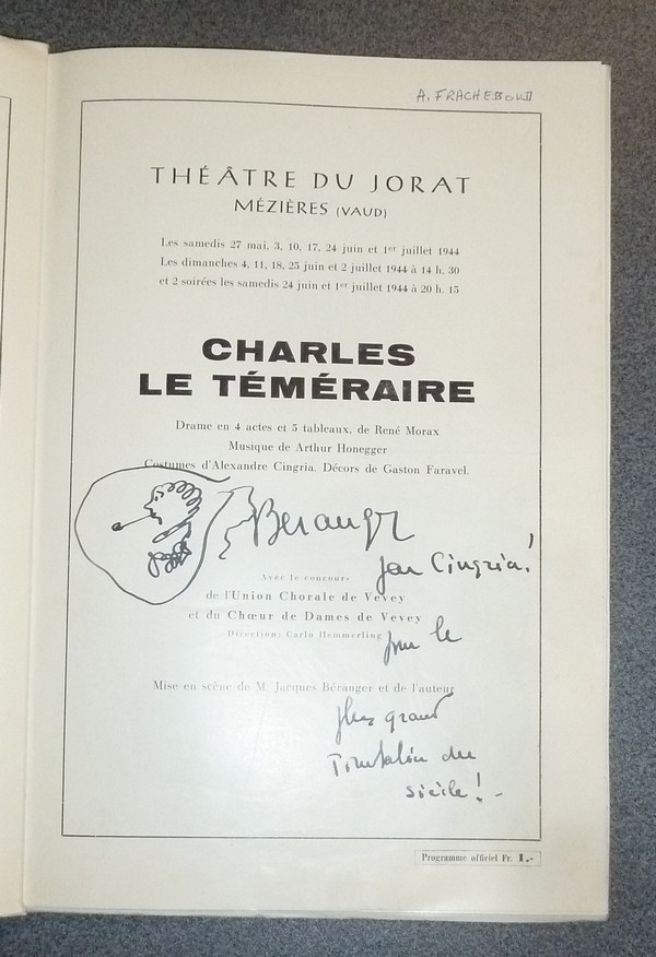 Charles le Téméraire (Nombreuses dédicaces manuscrites)