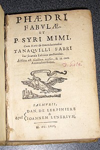 Phaedri fabulae, et P. Syri mimi