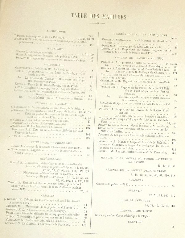 Revue Savoisienne, 1880, 21ème année