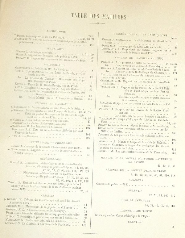 Revue Savoisienne, 1880, 21ème année