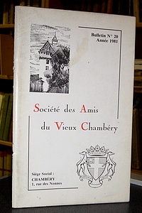 Bulletin n° 20, 1981, de la Société des Amis du Vieux Chambéry