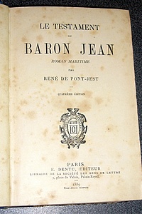 Le testament du Baron Jean. Roman maritime