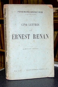 Cinq lettres sur Ernest Renan