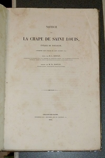 Notice sur la Chape de Saint Louis, évèque de Toulouse, conservée dans l'église de Saint-Maximin (Var)