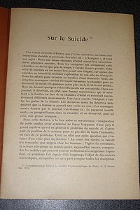 Sur le suicide