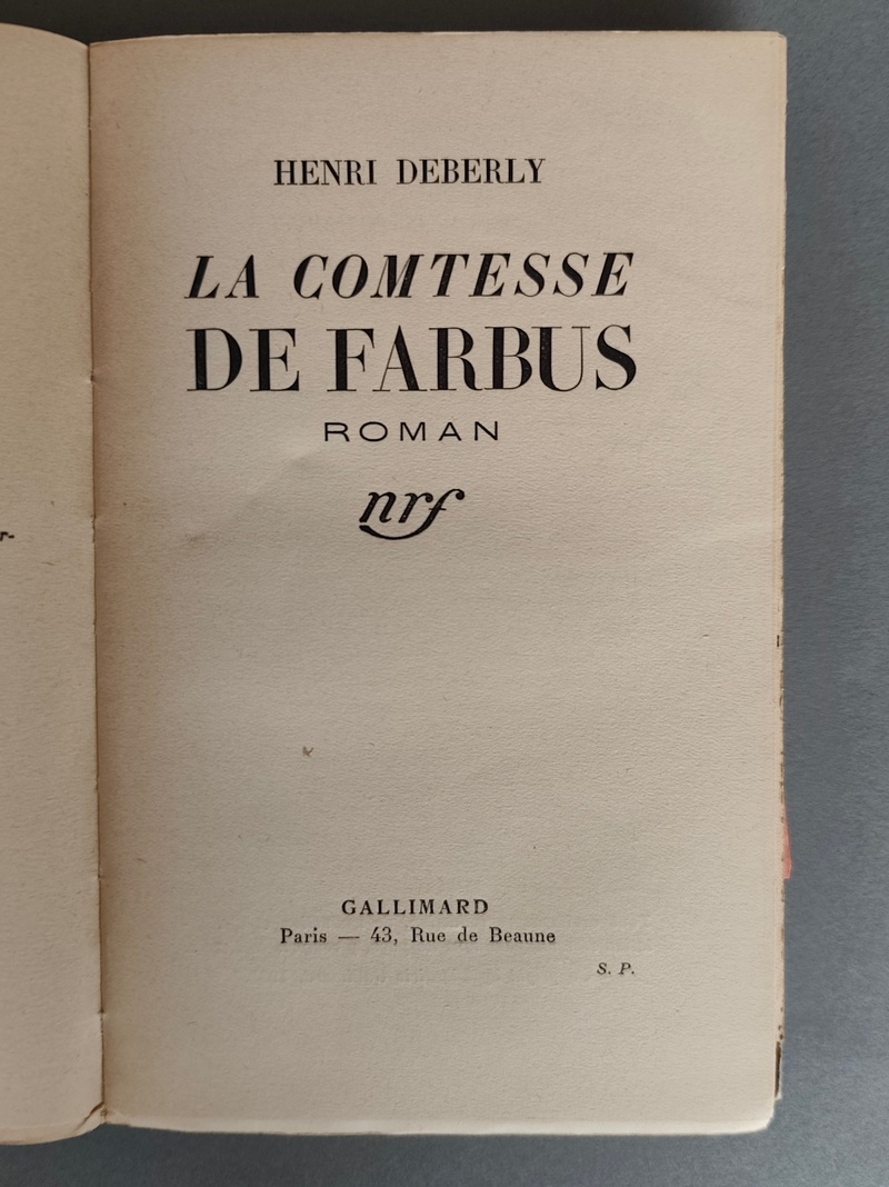 La Comtesse de Farbus