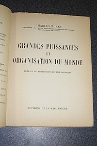 Grandes puissances et organisation du monde