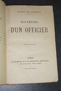 Souvenirs d'un officier