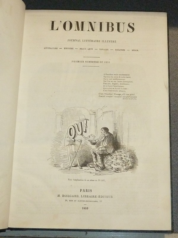 L'Omnibus. Journal littéraire illustré. Premier semestre 1859