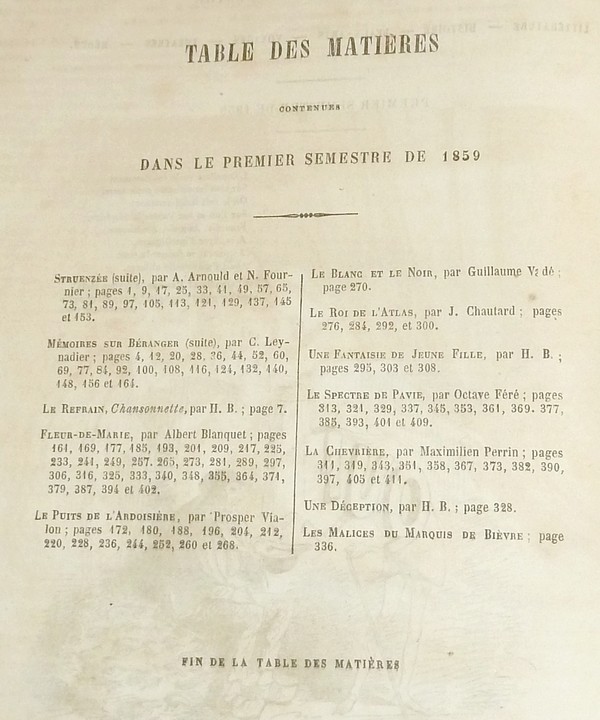 L'Omnibus. Journal littéraire illustré. Premier semestre 1859