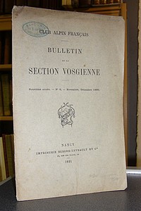 Club Alpin Français. Bulletin de la Section Vosgienne, neuvième année, n° 8, novembre-décembre 1890