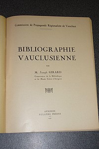 Bibliographie Vauclusienne