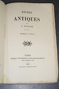 Études antiques. Homère - Ulysse