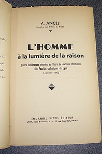 L'Homme à la lumière de la raison