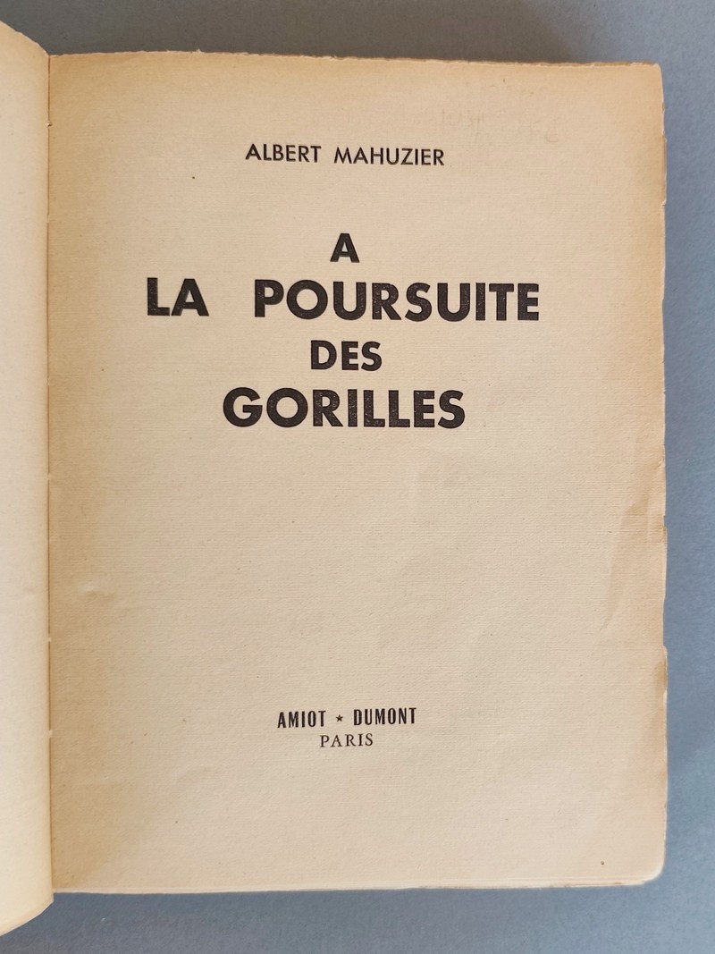 A la poursuite des gorilles