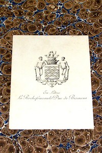 Le livre des Saintes contenant la Vie et les actes de la Sainte vierge, Madeleine, Cécile, Catherine, Ursule, Clotilde, Geneviève, Elisabeth de Hongrie, Thérèse. Méditations poétiques, précédé d'un double calendrier (par Schneider, ex-libris du Duc d