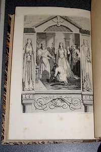 Le livre des Saintes contenant la Vie et les actes de la Sainte vierge, Madeleine, Cécile, Catherine, Ursule, Clotilde, Geneviève, Elisabeth de Hongrie, Thérèse. Méditations poétiques, précédé d'un double calendrier (par Schneider, ex-libris du Duc d