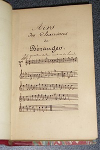 Airs des chansons de Béranger (manuscrit) - Béranger