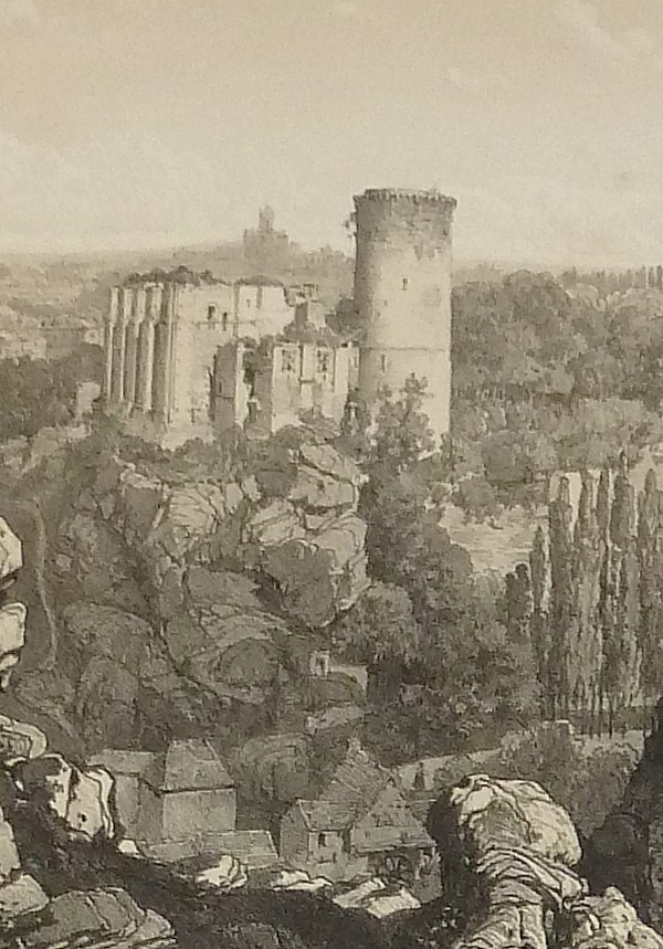 Falaise (Vue générale) (Calvados) (Lithographie)