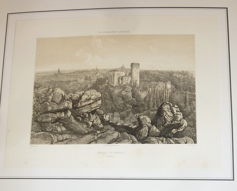 Falaise (Vue générale) (Calvados) (Lithographie)