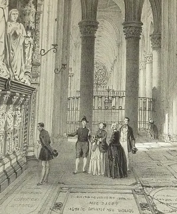 Cathédrale de Rouen, vue prise de la Chapelle de la Vierge (Lithographie)