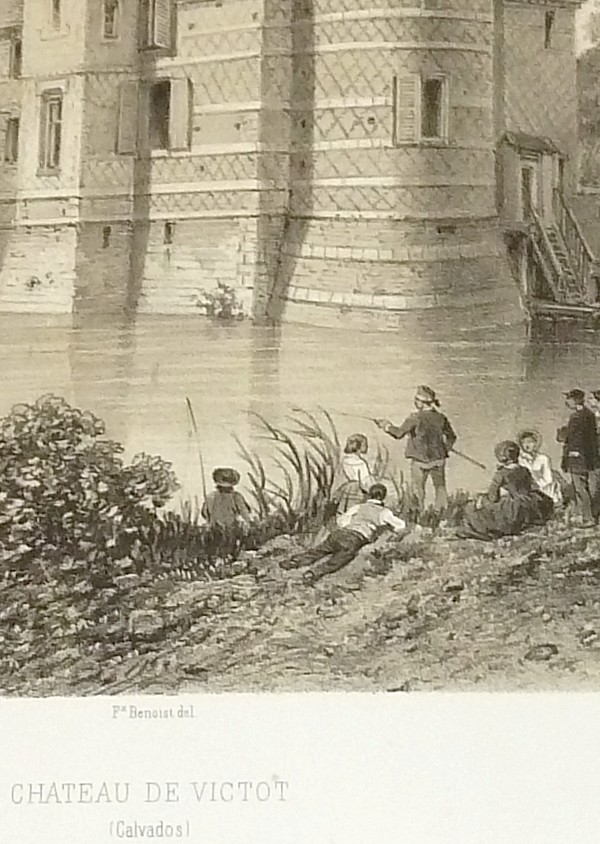 Château de Victot (Calvados) (Lithographie)