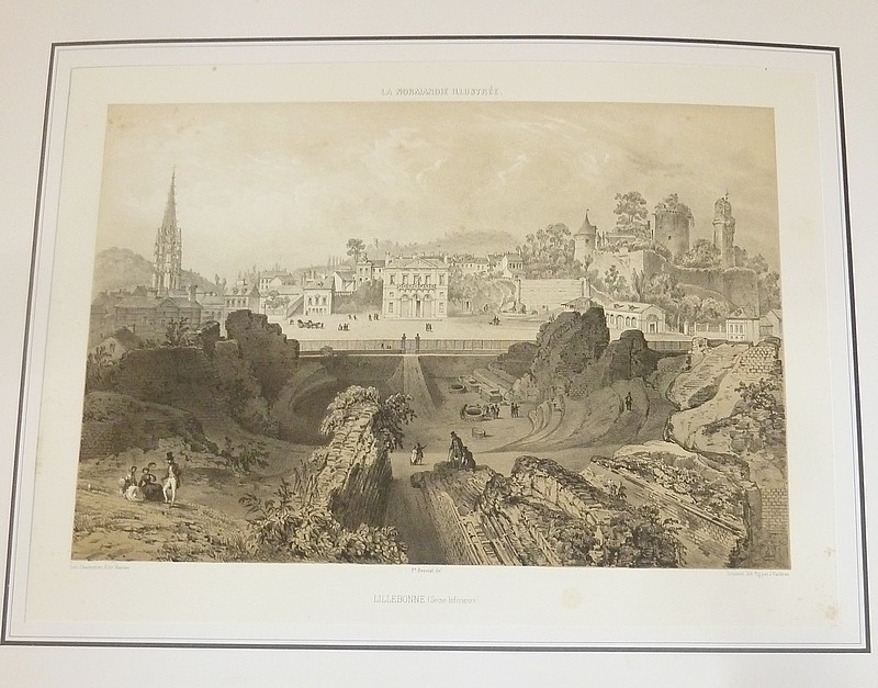 Lillebonne (Seine-Inférieure) (Lithographie)