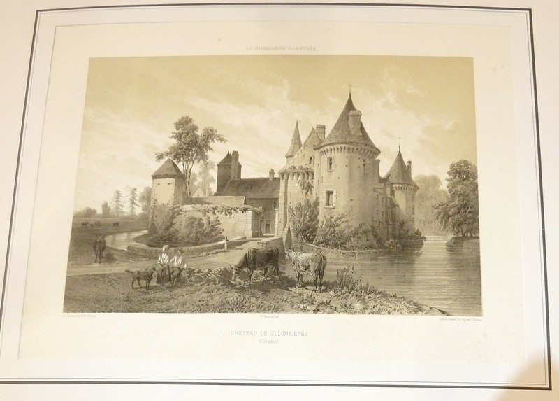 livre ancien - Château de Colombières (Calvados) (Lithographie) - Benoist, Félix
