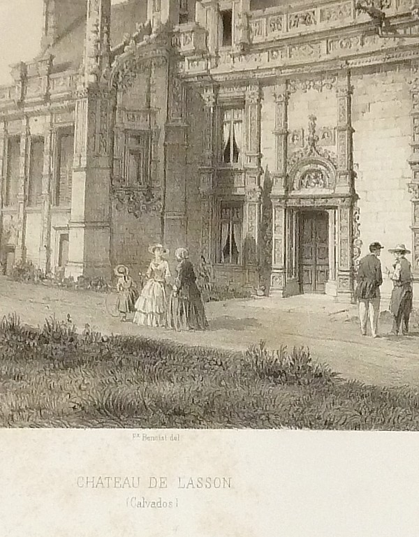 Château de Lasson (Calvados) (Lithographie)