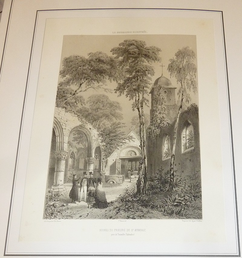 Ruines du Prieuré de St Arnoult, près de Trouville (Calvados) (Lithographie) - Benoist, Félix