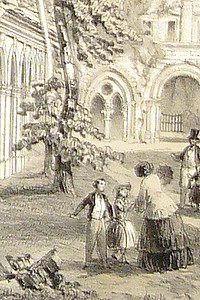 Abbaye de Mortemer à Lisors, près de Lions la Forêt (Eure) (Lithographie)