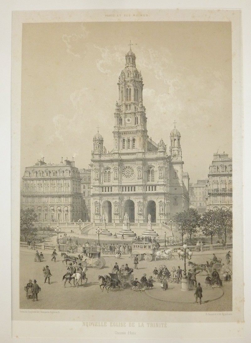 Nouvelle église de la Trinité, Chaussée d'Antin (Lithographie)