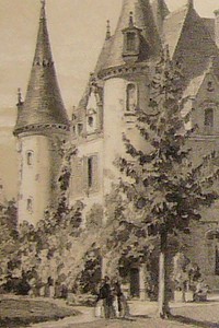 Château de l'Ansaudière, commune de St Martin du Limet, arrondissement de Château-Gontier (Mayenne) (Lithographie)