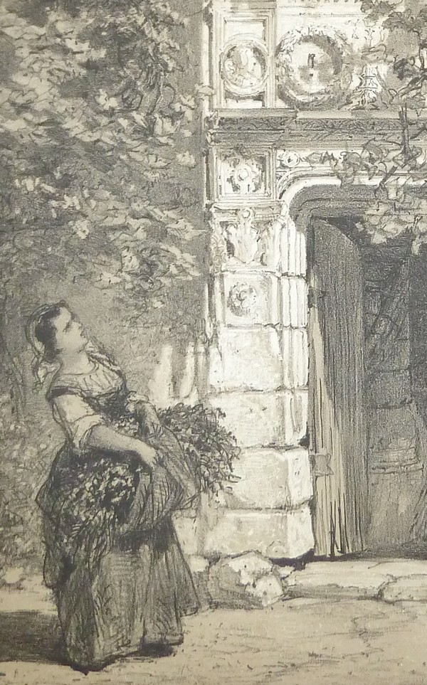 Montsoreau, Tour de l'escalier (Maine et Loire) (Lithographie)