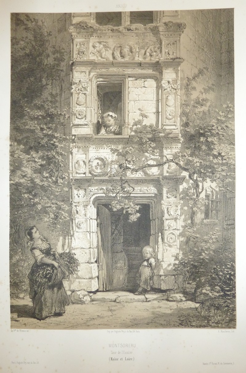 Montsoreau, Tour de l'escalier (Maine et Loire) (Lithographie)