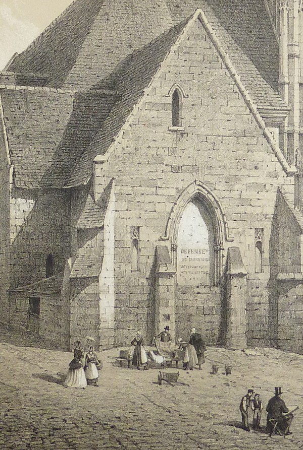 Église de Beaufort (Maine et Loire) (Lithographie)