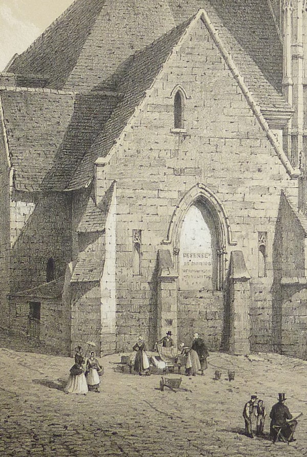 Église de Beaufort (Maine et Loire) (Lithographie)