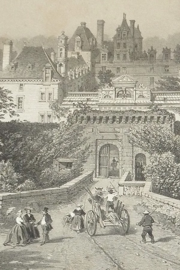Château de Kerjean près de Plouzévédé (Finistère) (Lithographie)