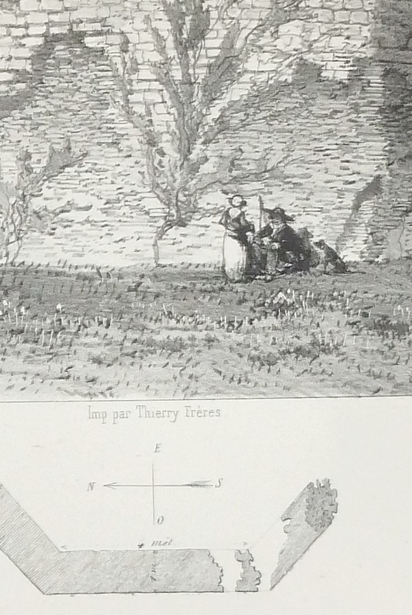 Ruines dites du Temple de Mars (Bretagne) (Lithographie)