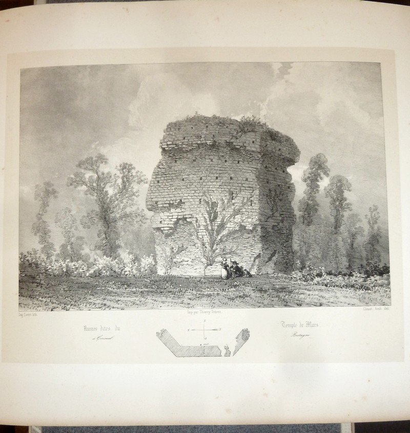 Ruines dites du Temple de Mars (Bretagne) (Lithographie)