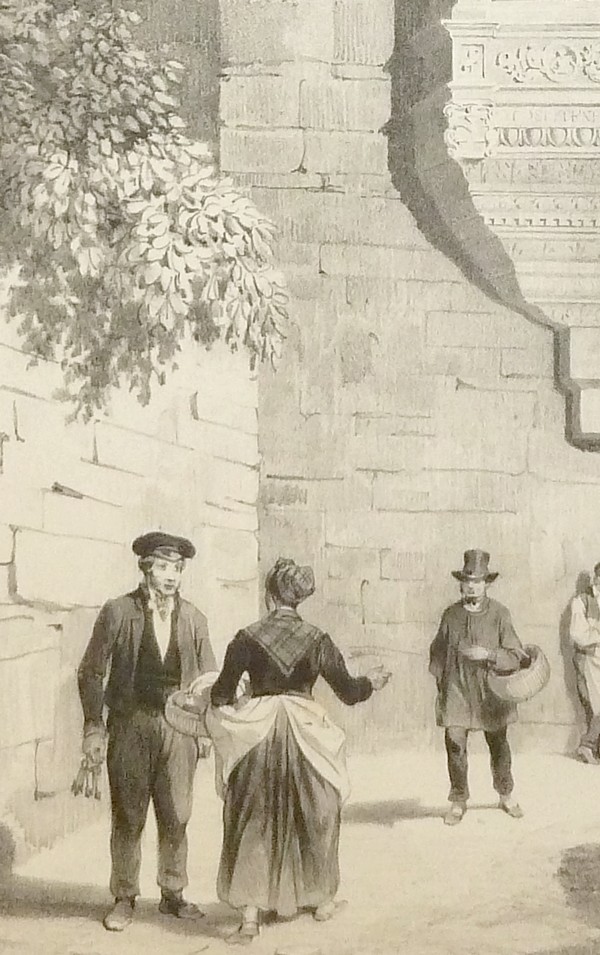 Tribune de la Trémoville, ancien Château de Vitré (Bretagne) (Lithographie)