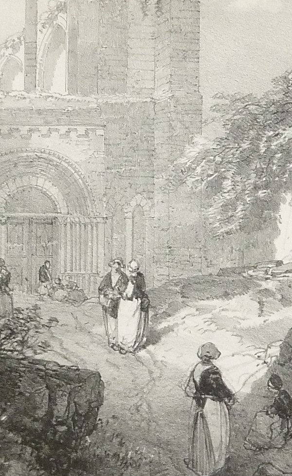 Abbaye de Lehon près Dinan (Bretagne) (Lithographie)