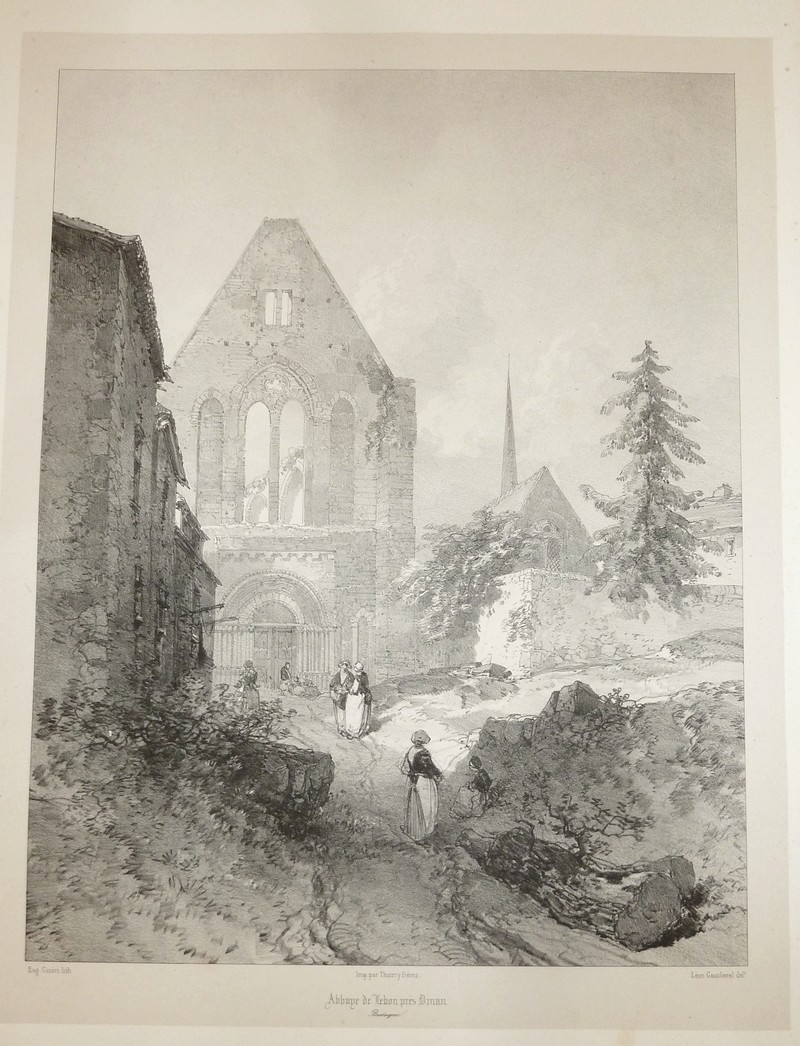 Abbaye de Lehon près Dinan (Bretagne) (Lithographie)