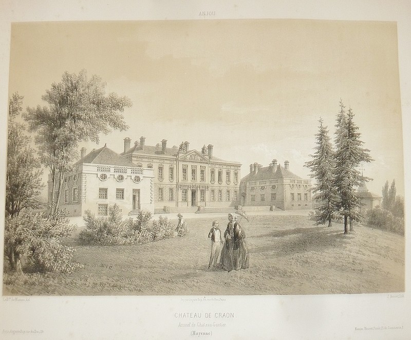 Château de Craon. Arrondissement de Château-Gontier (Mayenne) (Lithographie)