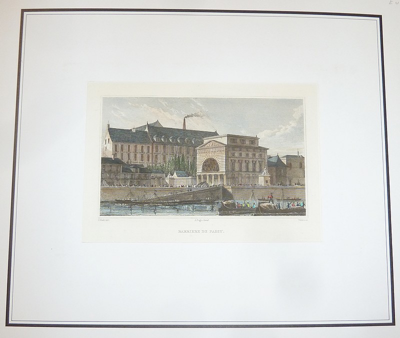 Barrière de Passy (Gravure aquarellée)