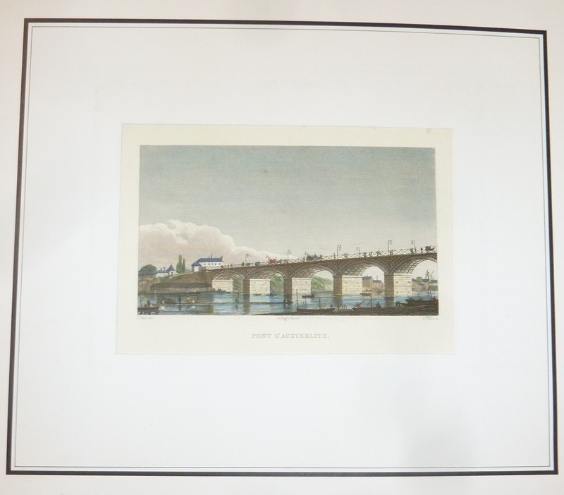 Pont d'Austerlitz (Gravure aquarellée)