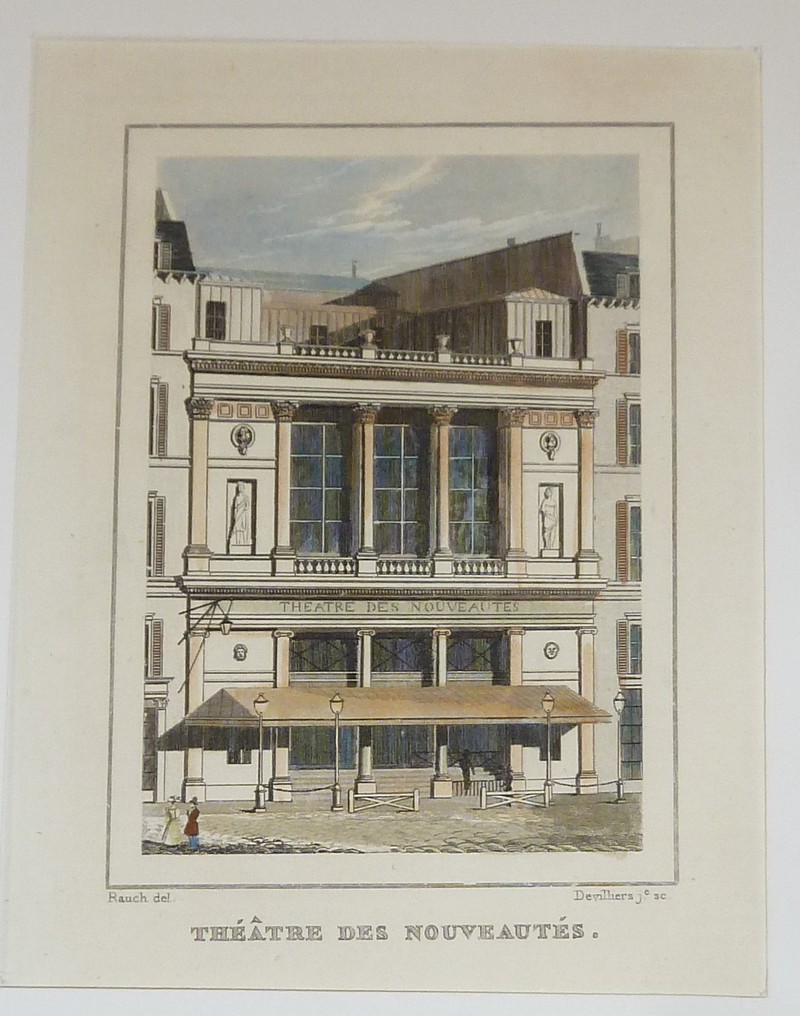 Livre ancien - Théâtre des Nouveautés (Gravure aquarellée) - Rauch