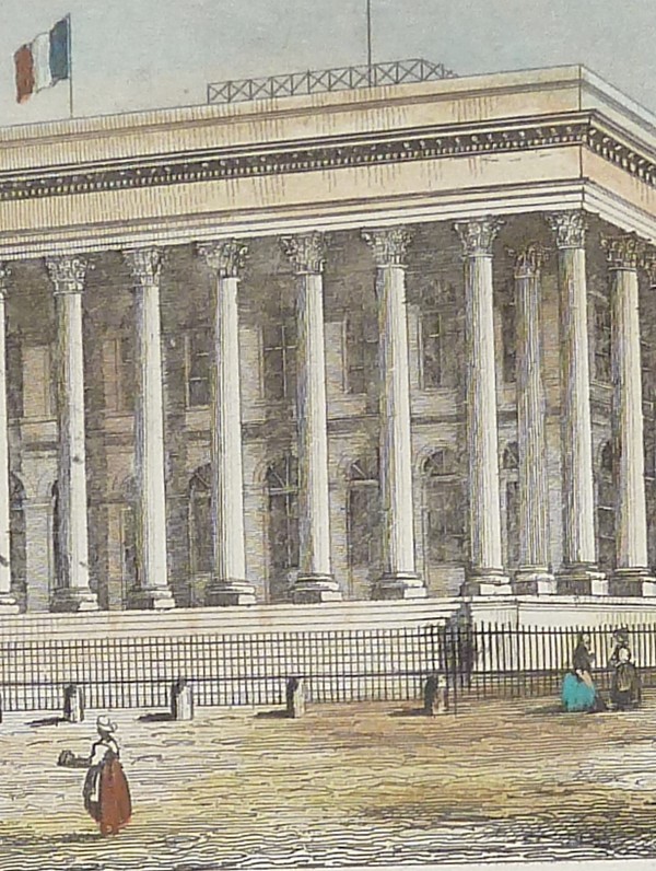 La Bourse (Gravure aquarellée)